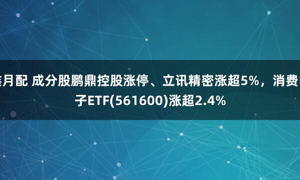 鑫月配 成分股鹏鼎控股涨停、立讯精密涨超5%，消费电子ETF(561600)涨超2.4%